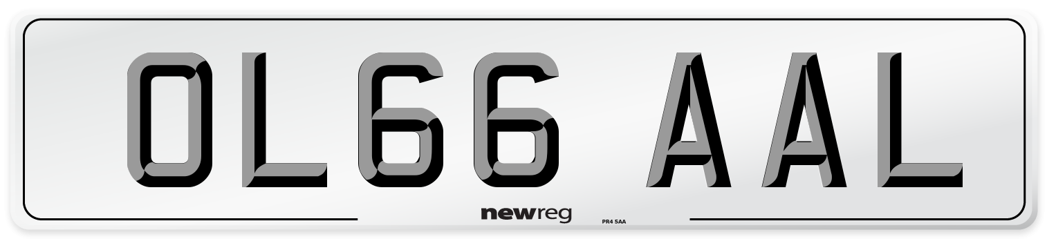 OL66 AAL Number Plate from New Reg